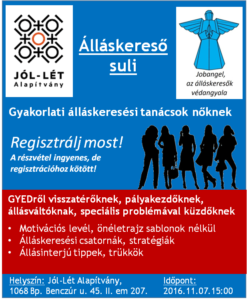 Álláskereső suli 2016. novemberben