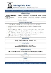 Ügyfélszolgálatos, call centeres önéletrajzok